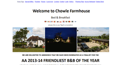 Desktop Screenshot of chowlefarmhouse.co.uk