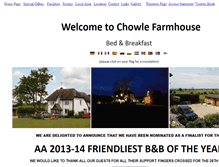 Tablet Screenshot of chowlefarmhouse.co.uk